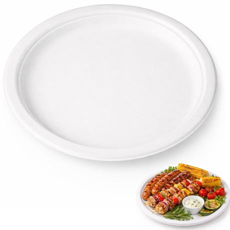 Talerz z trzciny cukrowej 26 cm 50szt
