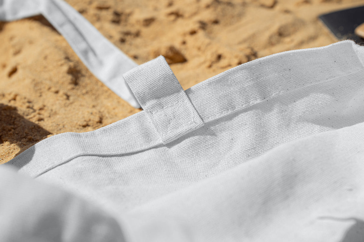 Torba bawełniana 380x80x420mm Biała Uchwyt: 70cm