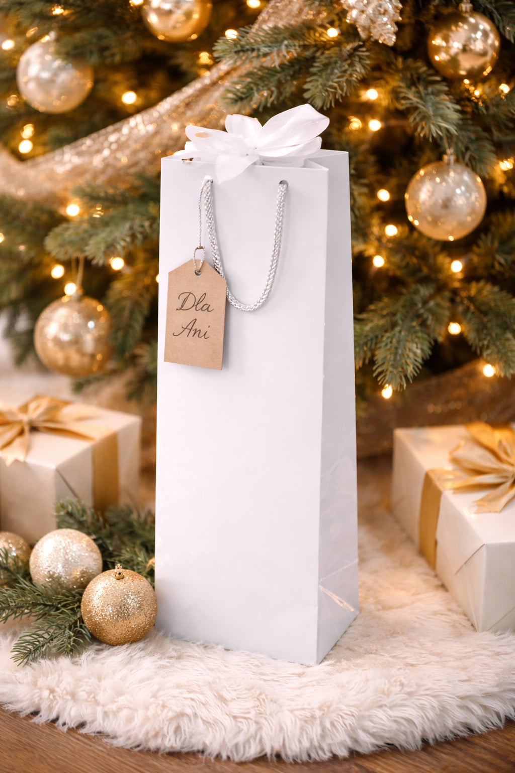 Torba Laminowana z Uchwytem Sznurkowym 110x90x400mm Biała