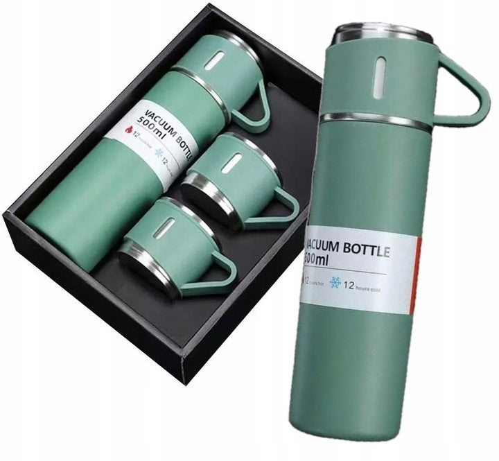 Termos Kubek Termiczny 500ml + Kubki RÓŻNE KOLORY Zielony