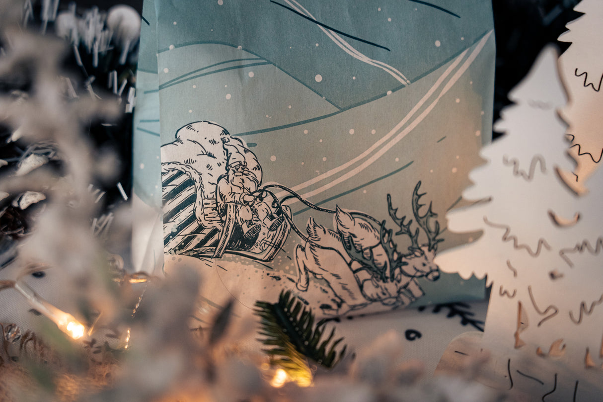 Torby papierowa świąteczne 120x50x220mm Choinka 25szt.