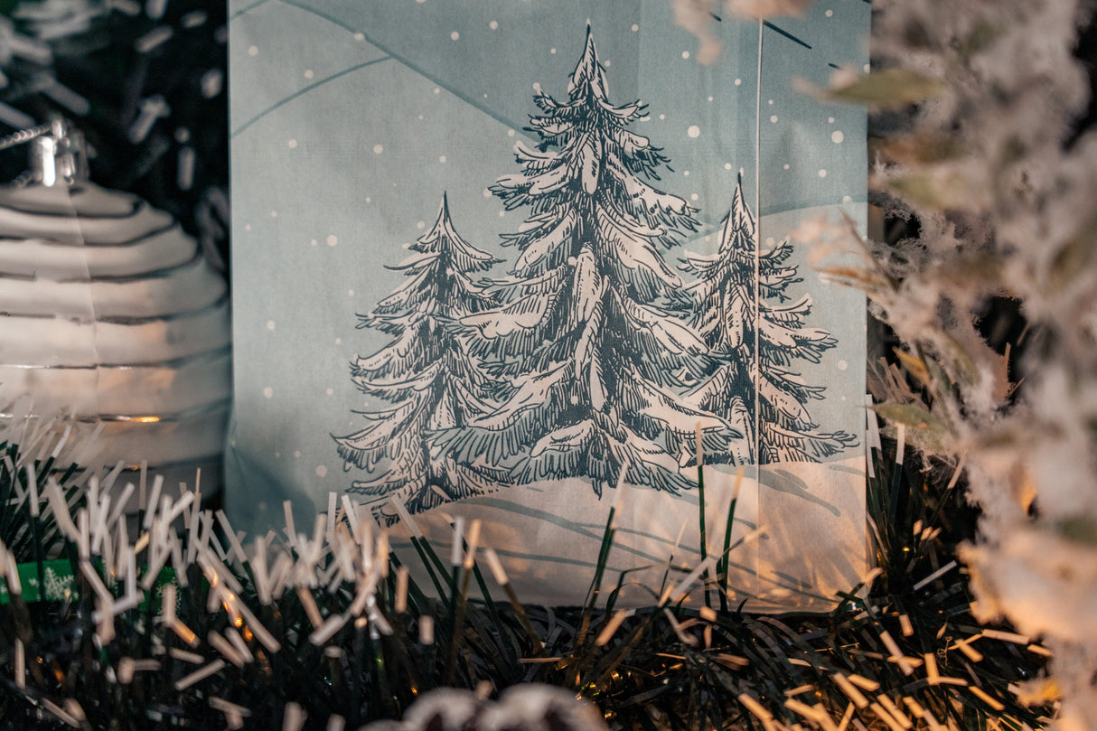 Torby papierowa świąteczne 120x50x220mm Choinka 25szt.