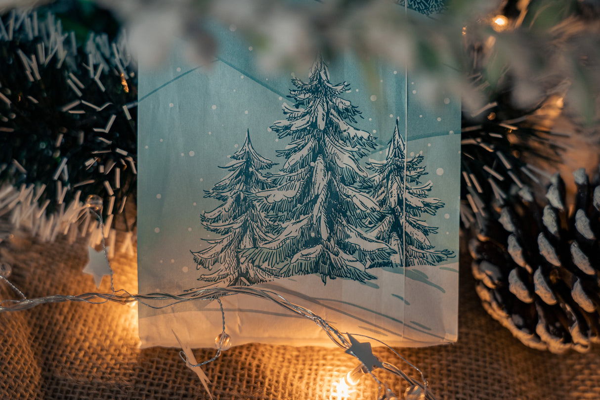 Torby papierowa świąteczne 120x50x220mm Choinka 25szt.