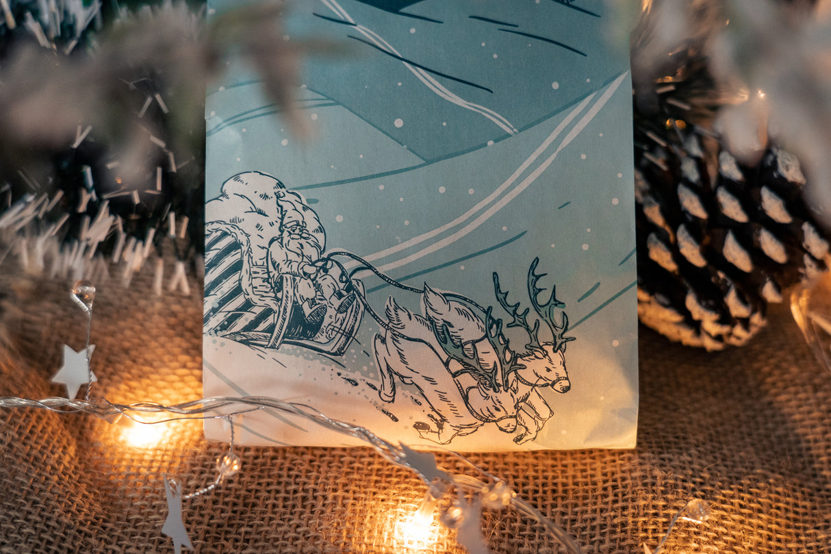 Torby papierowa świąteczne 120x50x220mm Choinka 25szt.