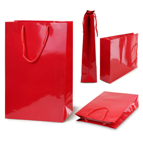 Torba Laminowana z Uchwytem Sznurkowym 300x100x400mm Czerwona