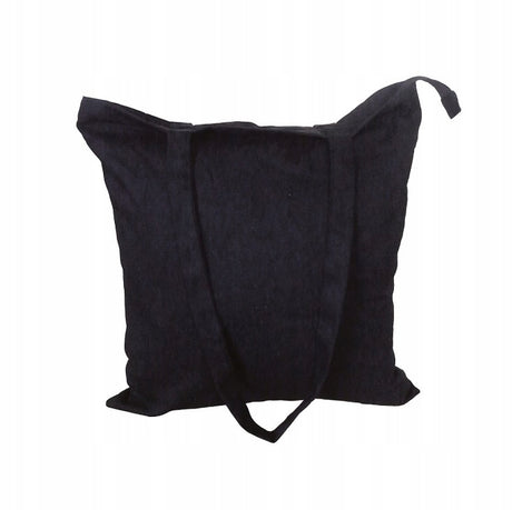 Torba Bawełniana z Zamkiem Czarna 38x42cm