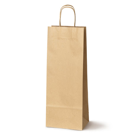 Torba Papierowa z Uchwytem Skręcanym 160x90x390mm Brązowa