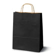 Torba papierowa 240x100x320mm z uchwytem skręcanym Czarna