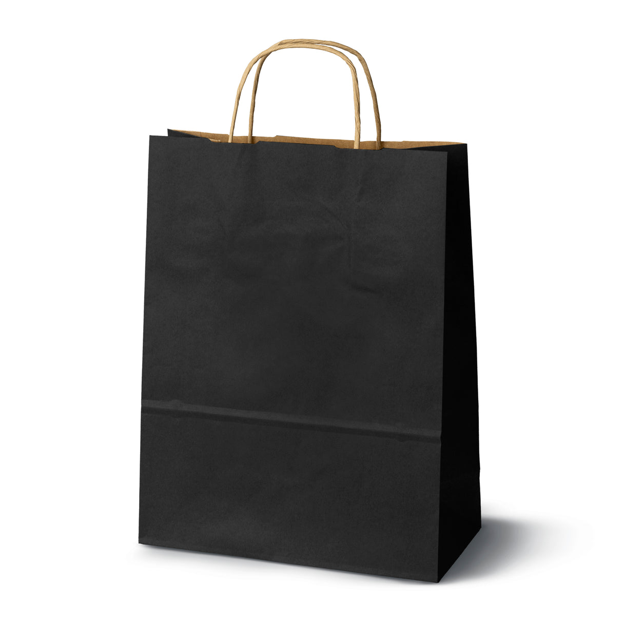 Torba papierowa 240x100x320mm z uchwytem skręcanym Czarna