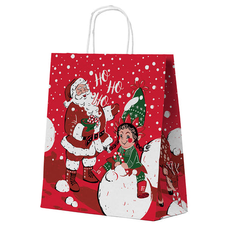 Torba papierowa świąteczna 18x8x22cm Mikołaj Elf