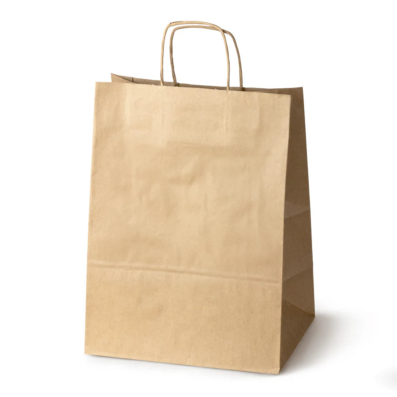 Torba Papierowa z Uchwytem Skręcanym 300x170x425mm Brązowa