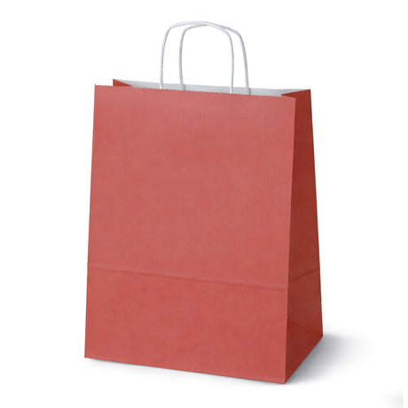 Torba Papierowa z Uchwytem Skręcanym 300x170x425mm Czerwona Biały