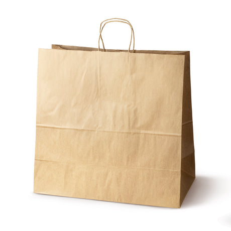Torba papierowa 450x170x480mm z uchwytem skręcanym Brązowa