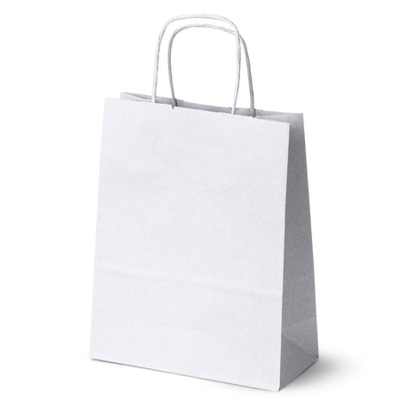 Torba Papierowa 180x80x225mm z Nadrukiem Biała od 50 szt.