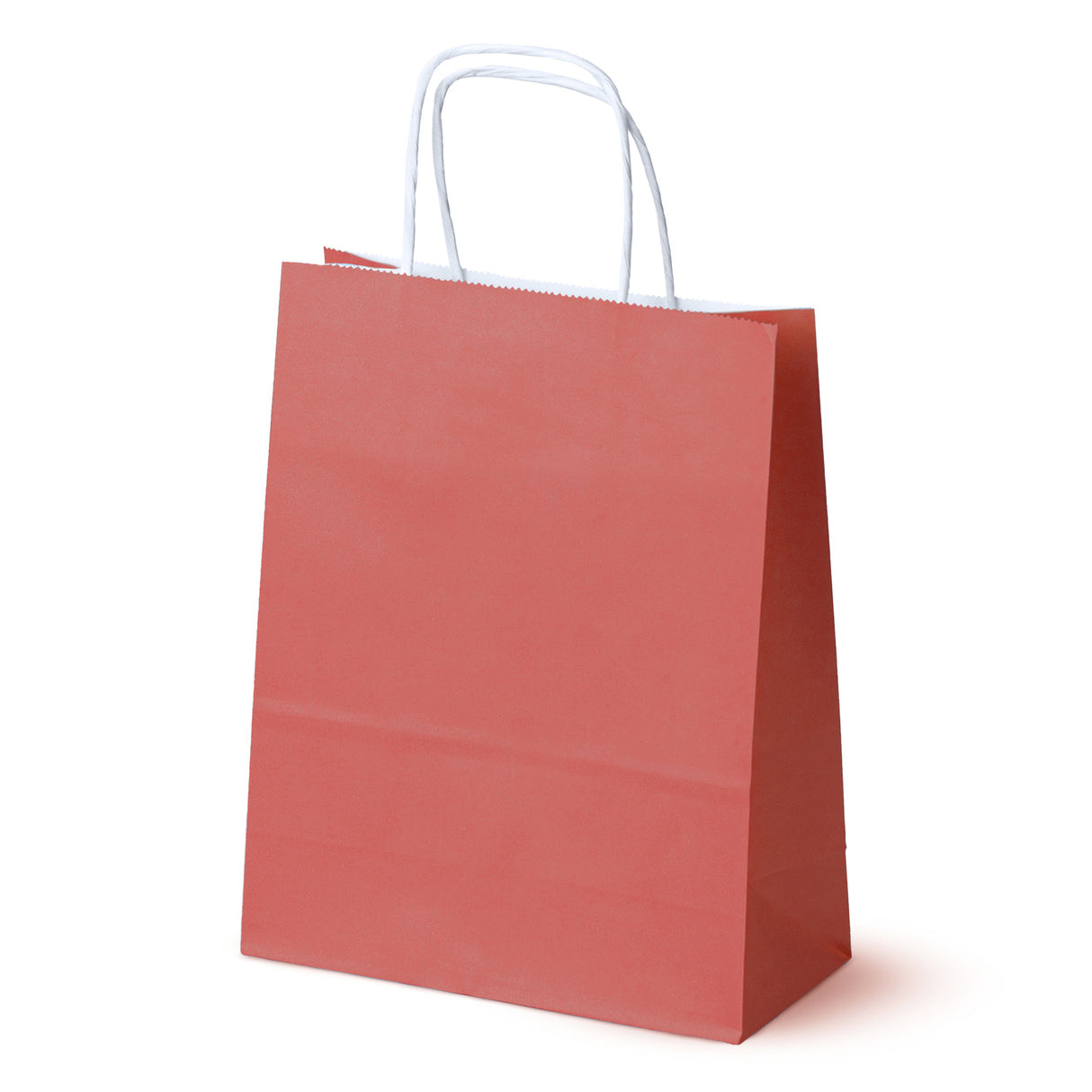 Torba Papierowa z Uchwytem Skręcanym 180x80x225mm Czerwona Biały