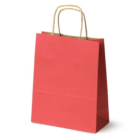 Torba Papierowa z Uchwytem Skręcanym 180x80x225mm Czerwona Brązowy
