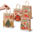 Torba papierowa świąteczna 150x80x210mm Happy Holidays 4szt.