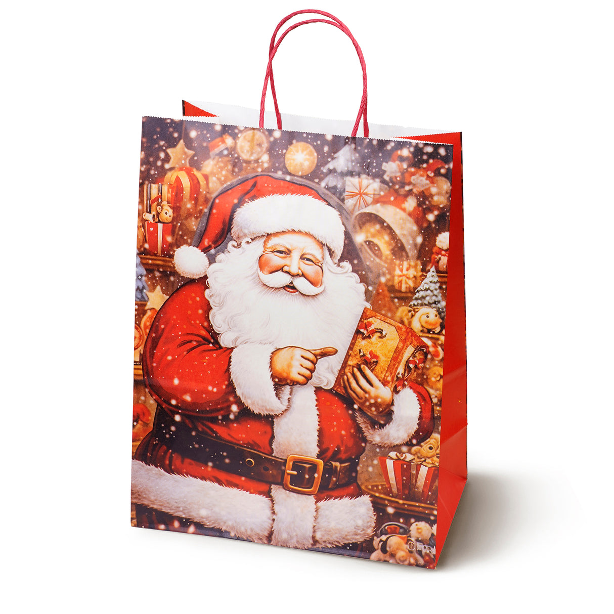 Torba papierowa świąteczna 260x120x330mm Mikołaj 4szt.