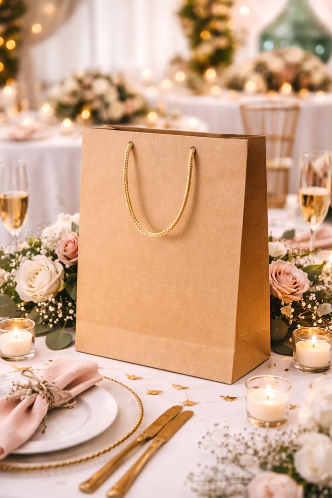 Torba papierowa 240x90x320mm ECO prestige Brązowa