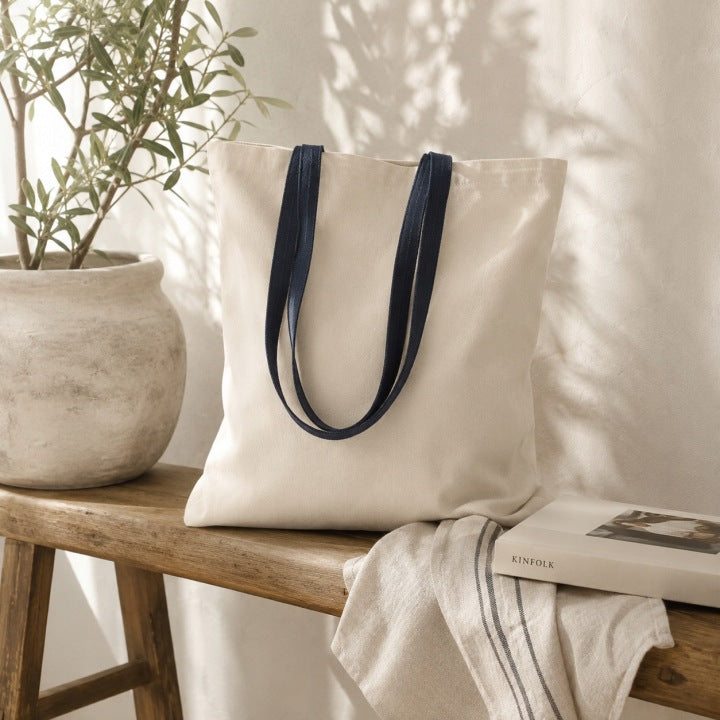 Torba Bawełniana 380x420mm Ecru Uchwyt Jeansowy: 70cm