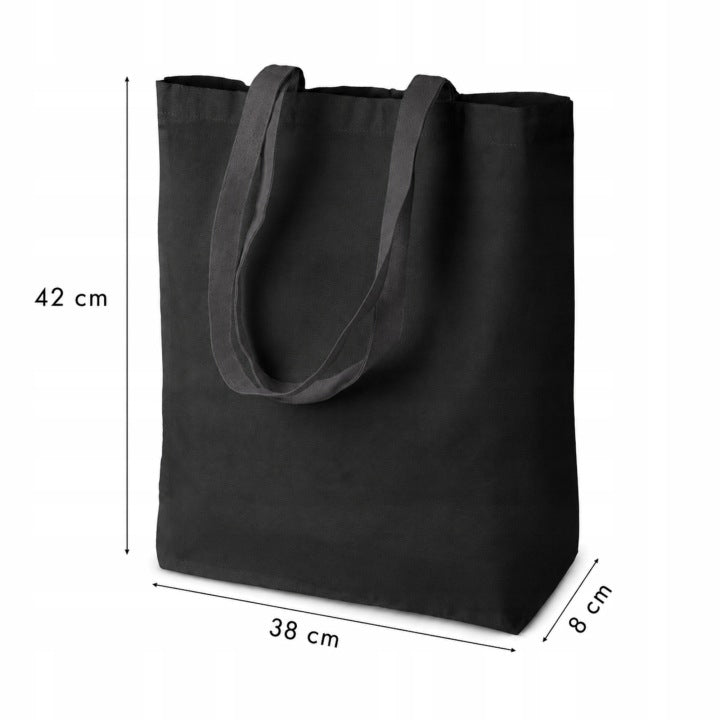 Torba Bawełniana 380x80x420mm Czarna Uchwyt: 70cm
