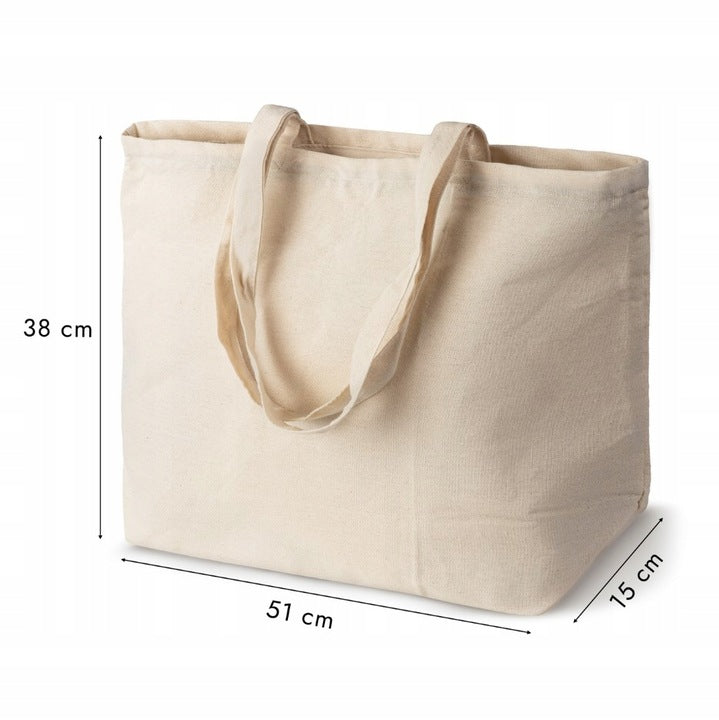 Torba Bawełniana 510x150x380mm Ecru Uchwyt: 70 cm