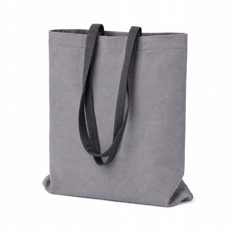 Torba materiałowa jeansowa 380x420 mm Szara Uchwyt: 70 cm