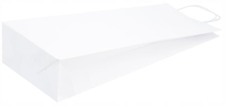 Torba papierowa 160x80x390mm z uchwytem skręcanym Biała