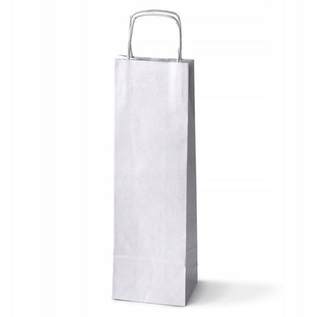 Torba papierowa 160x80x390mm z uchwytem skręcanym Biała