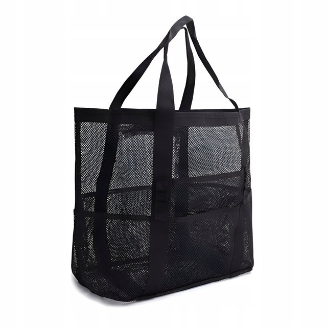 Torba z siatki na plażę Czarna