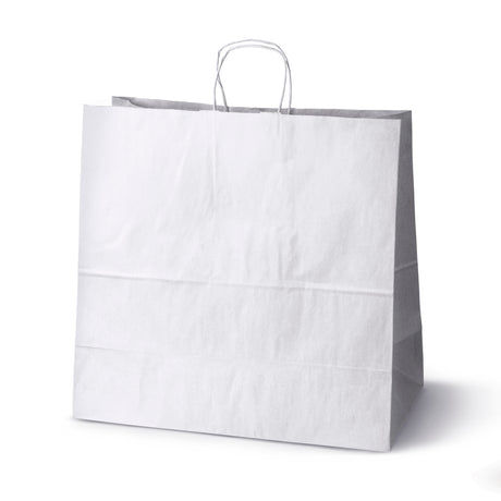 Torba papierowa z uchwytem skręcanym 450x170x480mm Biała