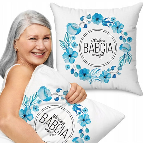 Poduszka na Dzień Babci - UKOCHANA BABCIA wnucząt Prezent na Dzień Babci