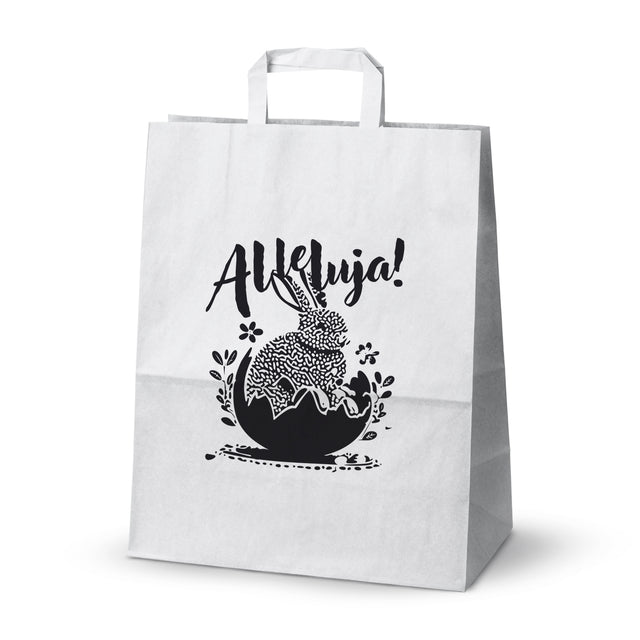 Torba papierowa 320x160x390mm BIAŁA ALLELUJA 50szt.