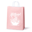 Torba papierowa 240x100x320mm Różowy Pastel ALLELUJA LOGO 50szt.
