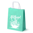 Torba papierowa 180x80x225mm Zielony Pastel ALLELUJA LOGO 50szt.