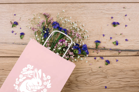 Torba papierowa 180x80x225mm Różowy Pastel ZAJĄC 50szt.