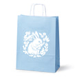 Torba papierowa 240x100x320mm Niebieski Pastel ZAJĄCZEK LOGO 50szt.
