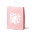 Torba papierowa 240x100x320mm Różowy Pastel ZAJĄCZEK LOGO 50szt.