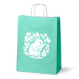 Torba papierowa 240x100x320mm Zielony Pastel ZAJĄCZEK 50szt.