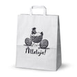 Torba papierowa 320x160x390mm BIAŁA ALLELUJA PISANKI LOGO 50szt.