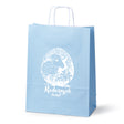 Torba papierowa 240x100x320mm Niebieski Pastel RADOSNYCH ŚWIĄT LOGO 50szt.