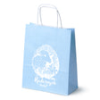 Torba papierowa 180x80x225mm Niebieski Pastel RADOSNYCH ŚWIĄT LOGO 50szt.