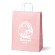 Torba papierowa 240x100x320mm Różowy Pastel RADOSNYCH ŚWIĄT LOGO 50szt.