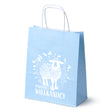 Torba papierowa 180x80x225mm Niebieski Pastel RADOSNEJ WIELKANOCY LOGO 50szt.