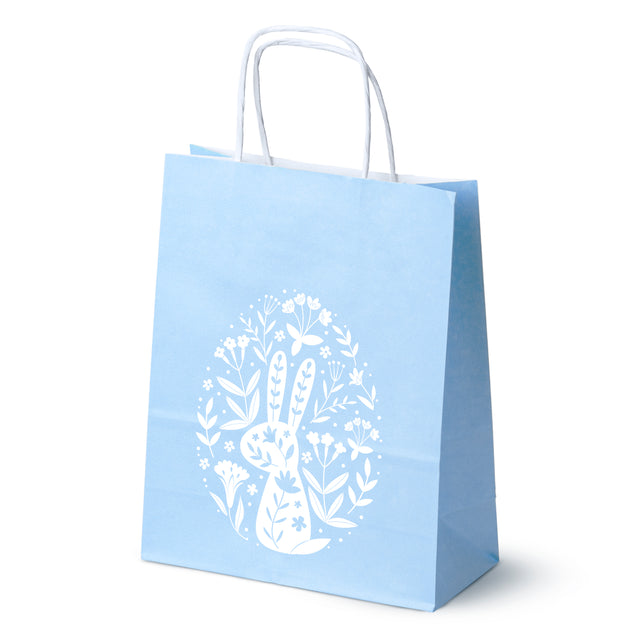 Torba papierowa 180x80x225mm Niebieski Pastel ZAJĄCZEK LOGO 50szt.