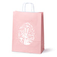 Torba papierowa 240x100x320mm Różowy Pastel ZAJĄCZEK 50szt.