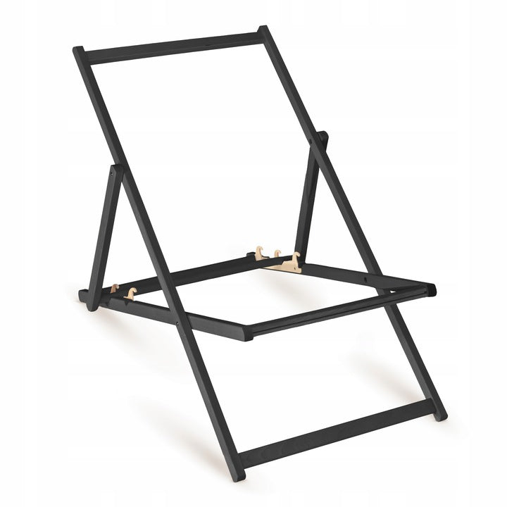 Leżak Drewniany Palma – Czarny Stelaż