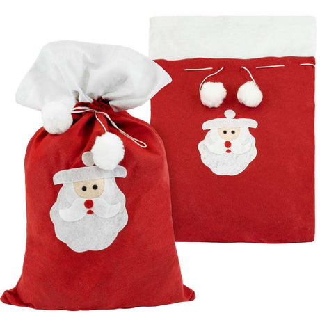 Worek filcowy Świętego Mikołaja czerwony