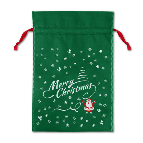 Worek wigofilowy 250x350mm Zielony Merry Christmas 10szt.