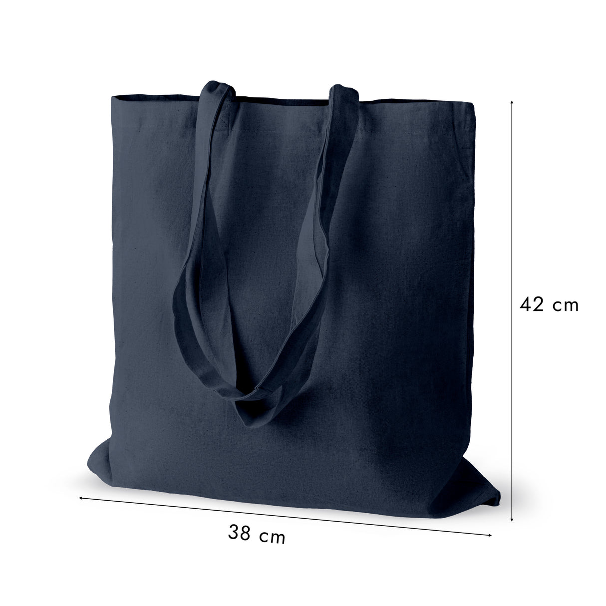 Torba Bawełniana 380x420mm Granatowa Uchwyt: 70cm OUTLET